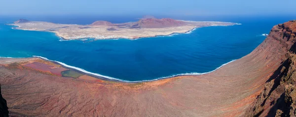 Panoramautsikt över ön la graciosa — Stockfoto