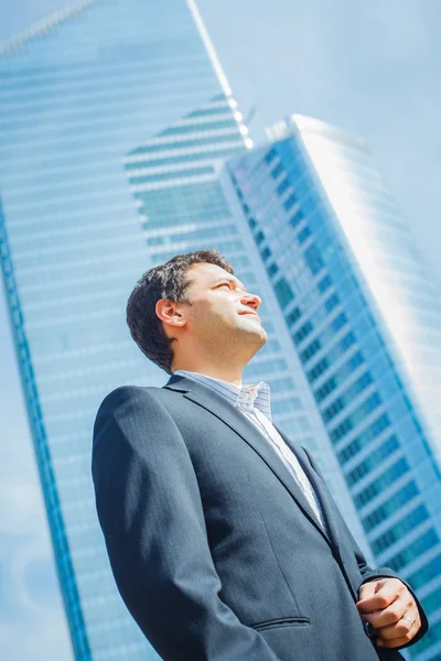 stock image Business man looking to the future