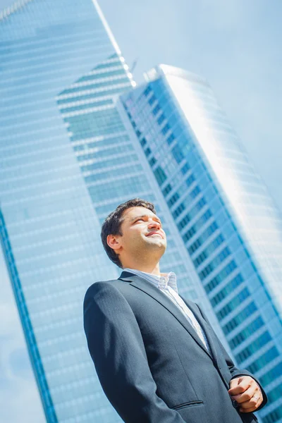 Business man looking to the future — Stock Photo, Image