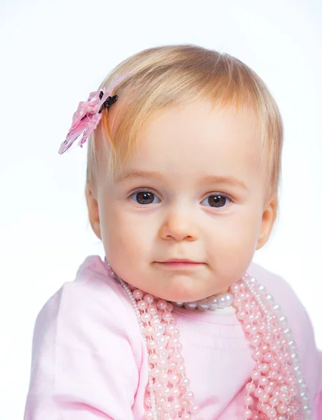 Portrait of an adorable baby girl — Stock Photo, Image