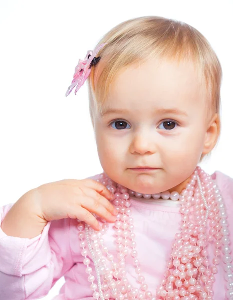 Portrait of an adorable baby girl — Stock Photo, Image