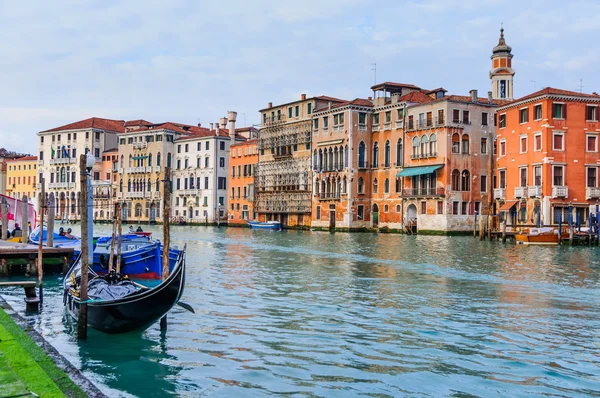 Romantic canal in center of Venice. Stock Photo