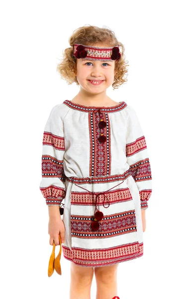 Дівчинка в Український національний костюм — стокове фото