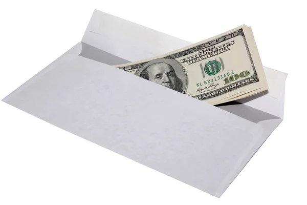 Cem dólares num envelope. — Fotografia de Stock