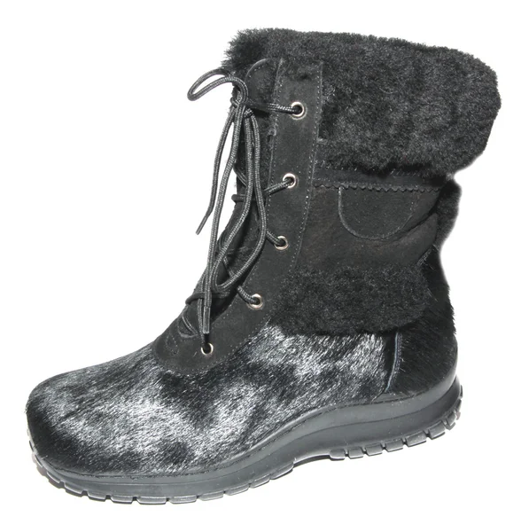 Winter warm fur boots — Stock Photo, Image