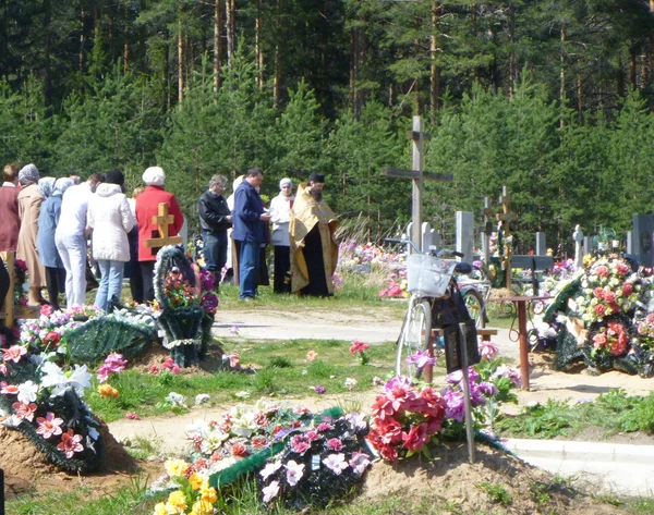 stock image Pominovenie deceased on graveyard