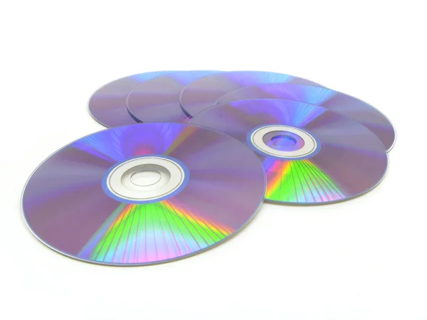 Встановити DVD диска на білому тлі — стокове фото