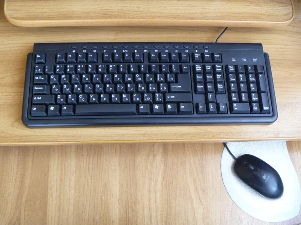 Клавіатура Blackenning на столі — стокове фото