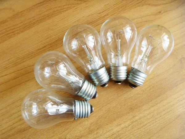 stock image Glass electric light bulbs