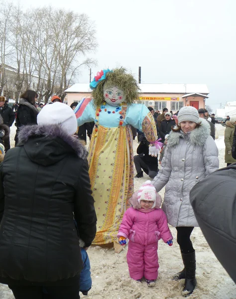 Send-off of the Russian winter Shrovetide — Stock Photo, Image