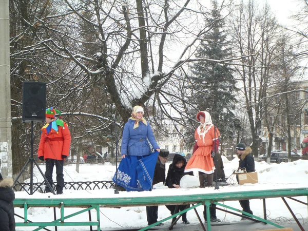 Send-off of the Russian winter Shrovetide — Stock Photo, Image
