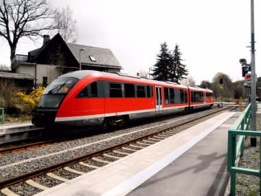 A diesel railcars in Erzgebirge clipart