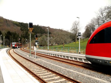 Oncoming traffic in the Zschopautal clipart