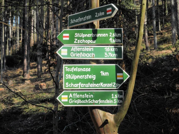 stock image Hiking signs