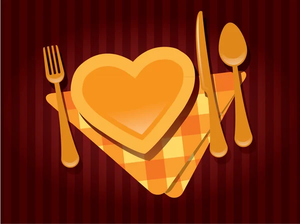 Restaurant Saint Valentin — Image vectorielle