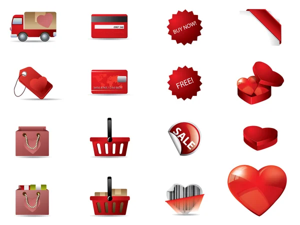 Valentijn s dag pictogrammen — Stockvector