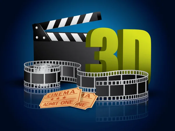 Cine 3D — Vector de stock