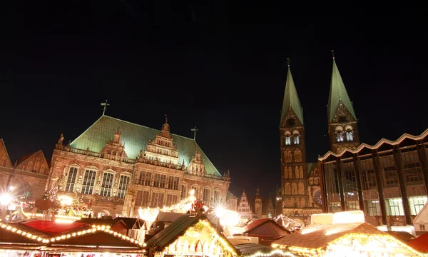 Weihnachtsm=rkt (mercado de Natal) em Bremen — Fotografia de Stock