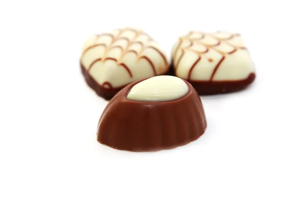 Молочные шоколадные конфеты — стоковое фото