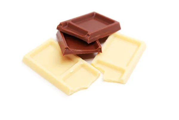 Leche y chocolate blanco — Foto de Stock