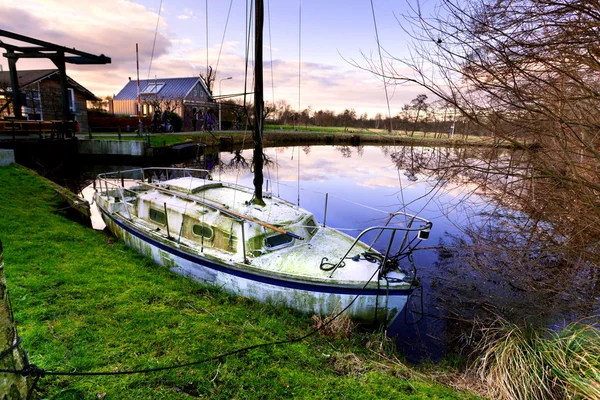 Old kotor yacht — Stok Foto