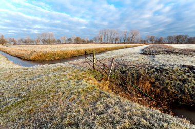 Typical Dutch winter landscape clipart