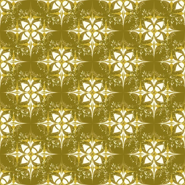 Seamless Grunge wallpaper in an old gold — Stock Vector