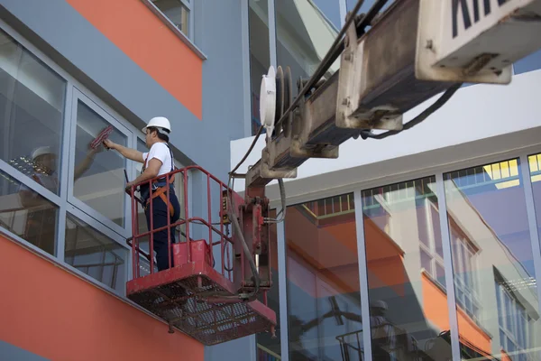 stock image Cleaning windows