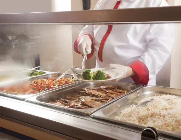 Full lunch service station — Stock Photo, Image