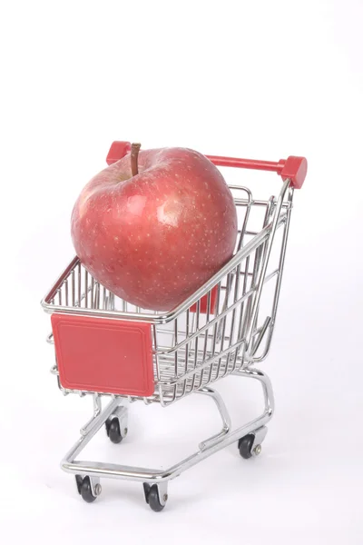 Μήλα στο σούπερ μάρκετ — Φωτογραφία Αρχείου