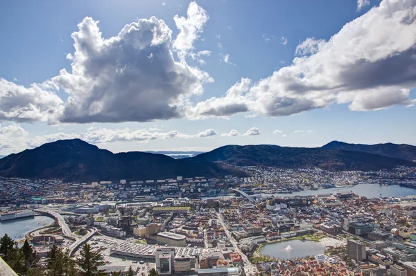 Nézd át Bergen, Norvégia — Stock Fotó