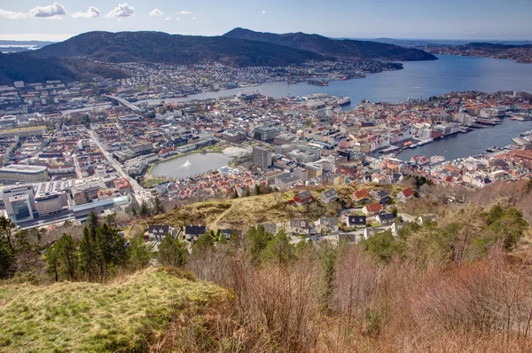 Перегляд по Бергена, Норвегія — стокове фото
