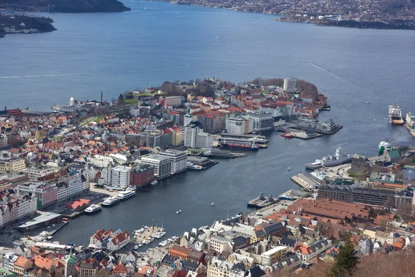 Перегляд по Бергена, Норвегія — стокове фото