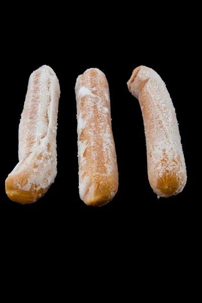 Frozen hotdogs — Stock Photo, Image