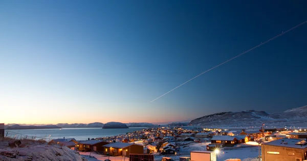 Hammerfest tím přes den v zimě — Stock fotografie