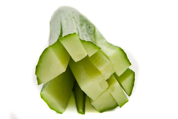 Chopped up cucumber — Stock Photo, Image