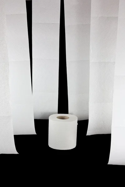 Висячая туалетная бумага с одним рулоном — стоковое фото