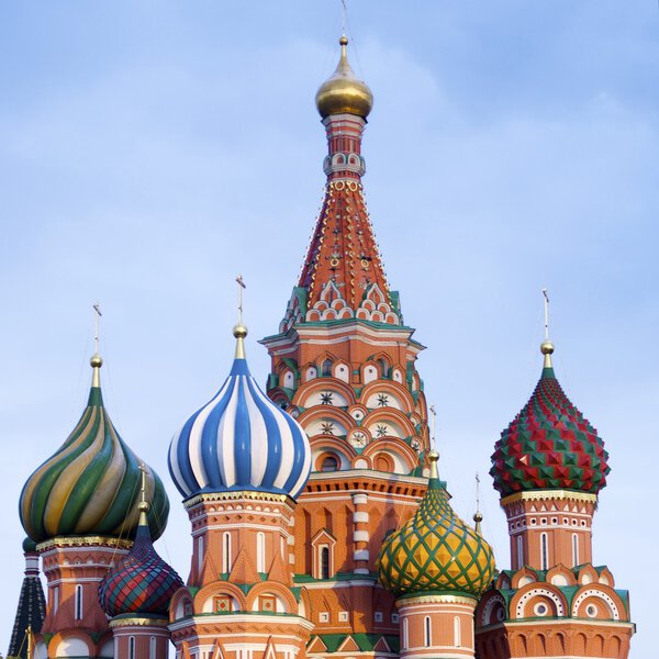 View of the Orthodox Cathedral of St. Basil in Red Square, Moscow, Russia