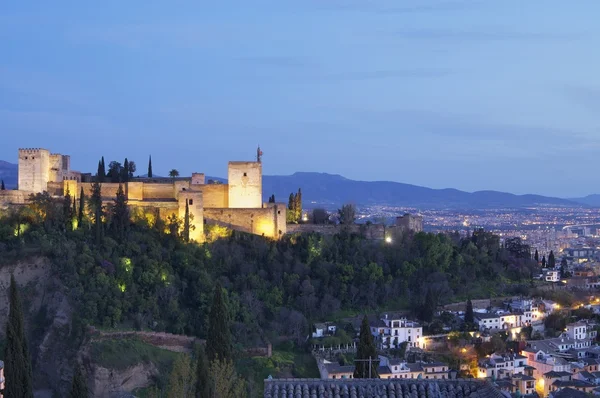 Coucher de soleil en Alhambra — Photo