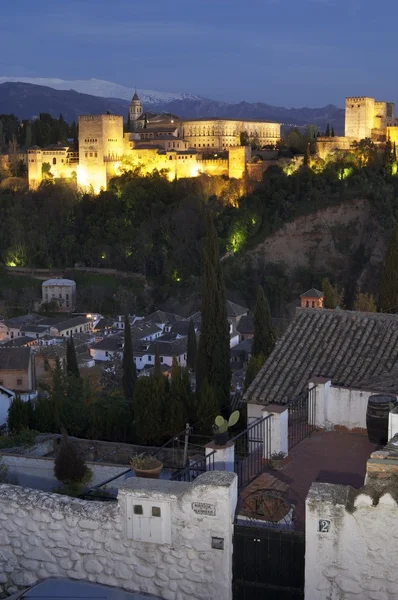 Coucher de soleil en Alhambra — Photo
