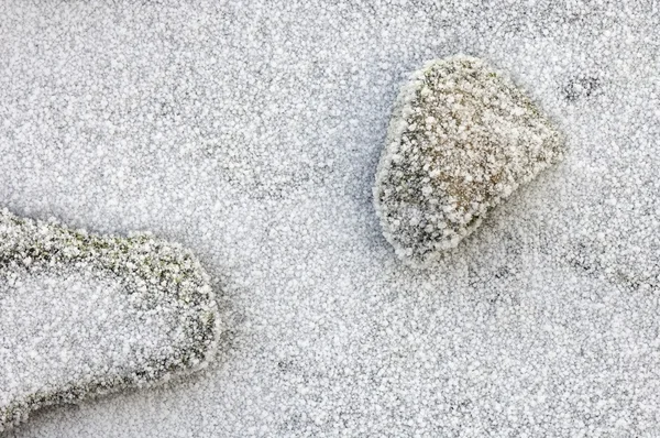 Two stones with frost — Stock Photo, Image