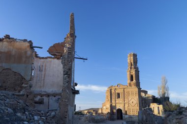 Village demolished Belchite clipart