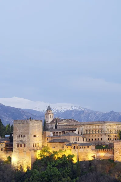 Закат в Альгамбре — стоковое фото