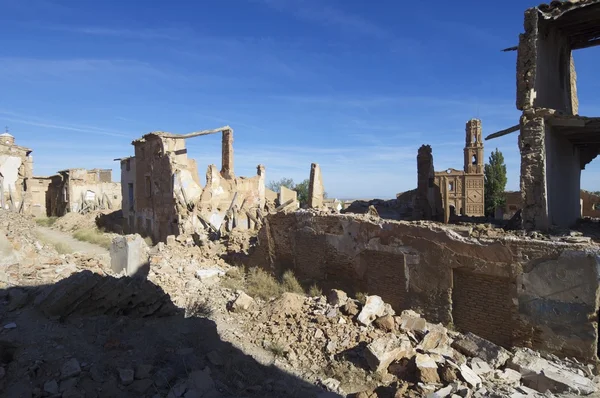 Pueblo demolido Belchite — Foto de Stock