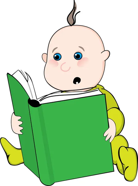 Lectura bebé — Vector de stock