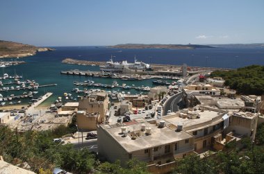 The ferry harbour of Cirkewwa, Malta clipart