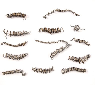 Metal shavings curl cut clipart