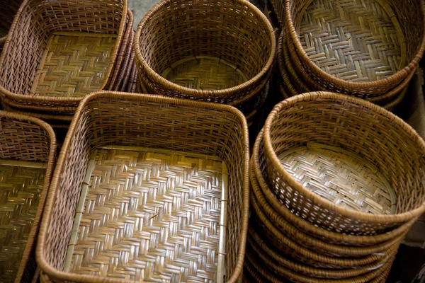 Bamboo tkané výrobky — Stock fotografie
