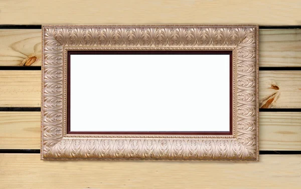 Schilderij frame op hout — Stockfoto