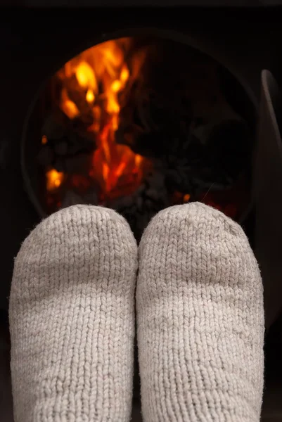 stock image Dry the feet of fire